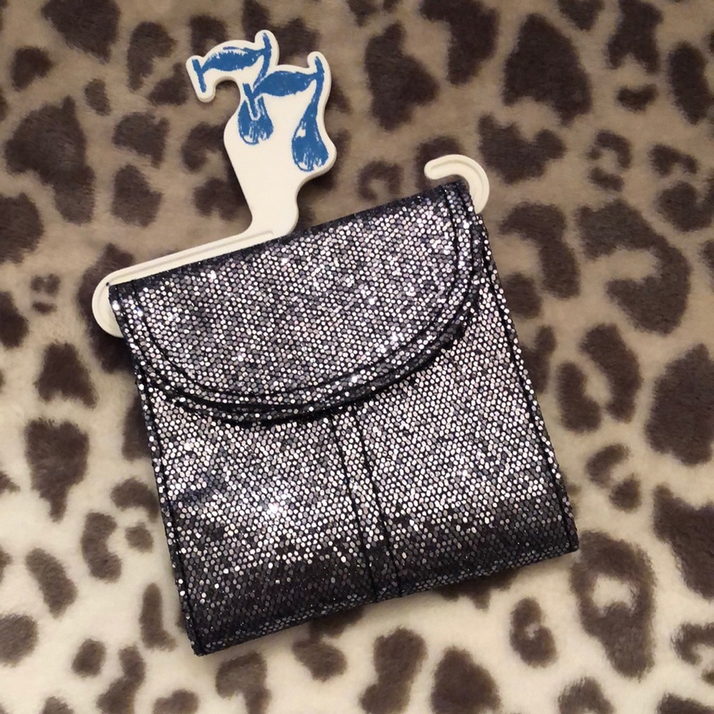 77kids Gray Glitter Wallet Girls